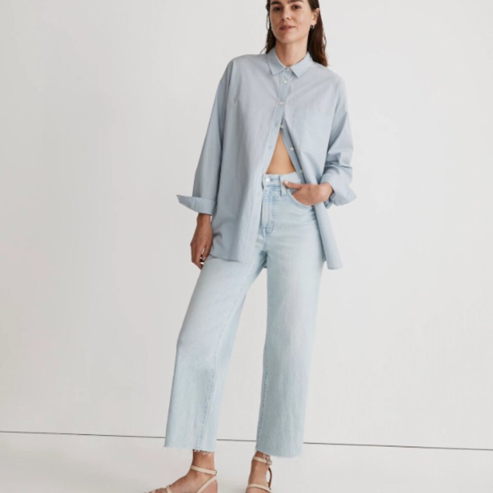 Madewell The Perfect Vintage Wide-Leg Crop Jean in Ward Wash